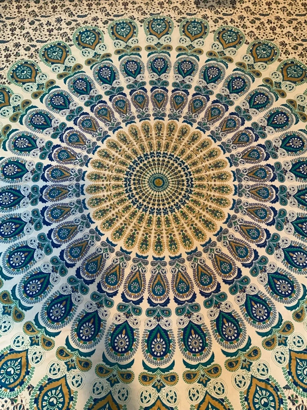 Pottery Barn Dorm Wall hanging 80x91 Boho Yoga Mandala Bed covering Teen Workout